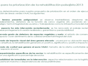 Criterios De Priorizacion De Las Rehabilitaciones Paisajista VACC - 2013